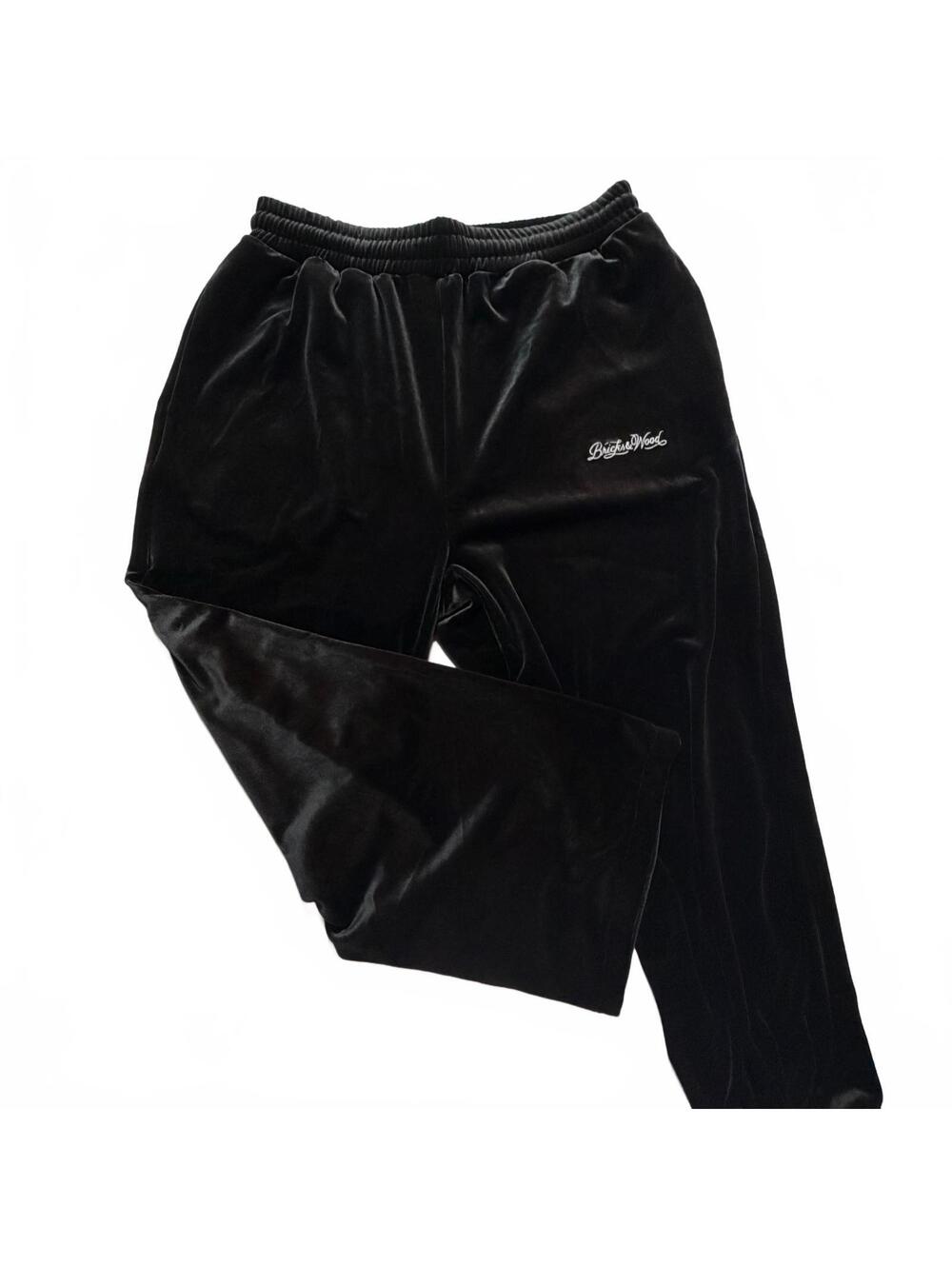 Bricks & Wood Velour Track Pants Black Small